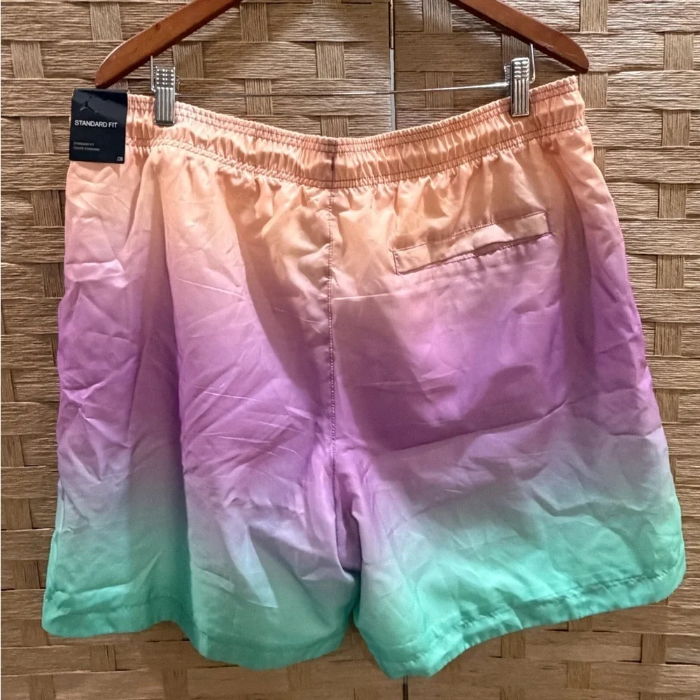 Nike Air Jordan DNA HBR Pool Shorts Sz Mens Large Rainbow Sherbet NWT Size XL